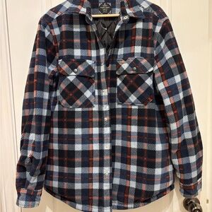Point Zero Blue and Red Plaid Shirt Jacket